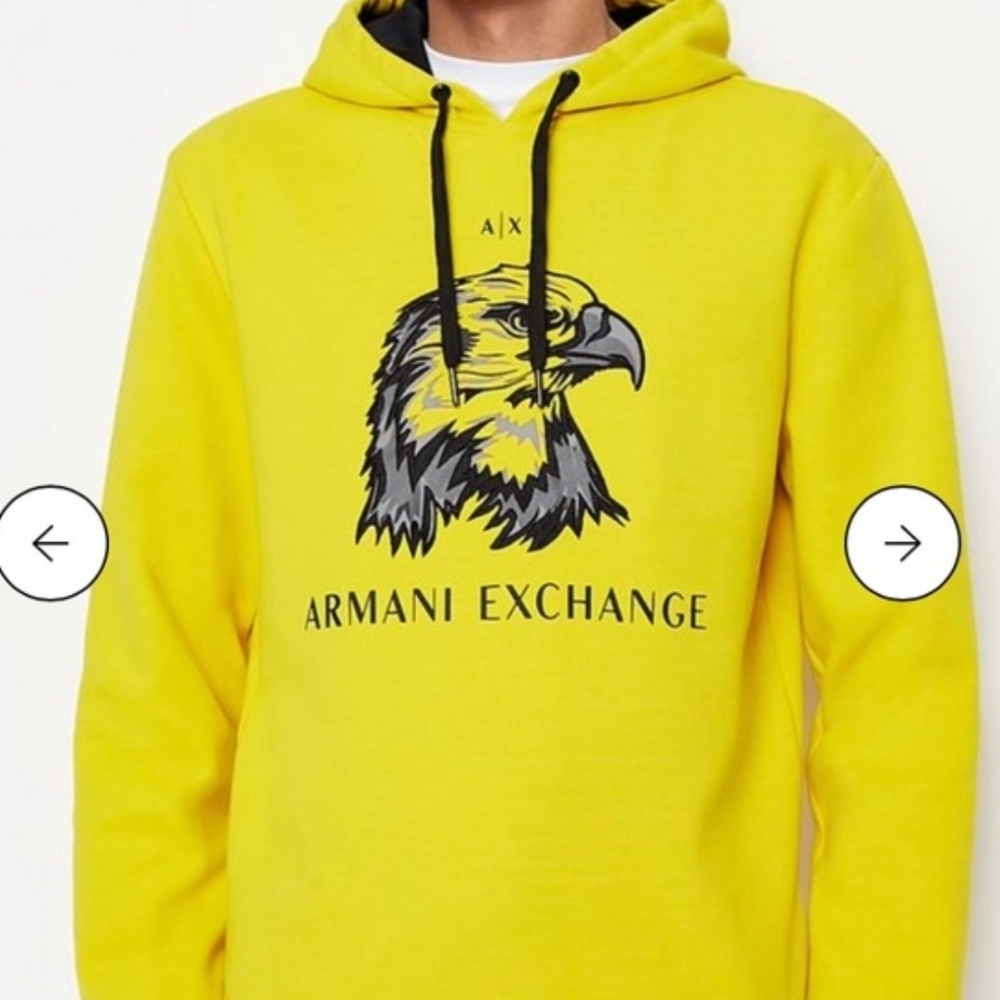 Armani Exchange Eagle Printed Hoodie Sweatshirt SzXL
